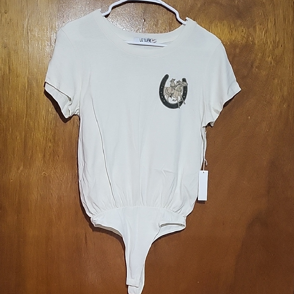 NWT Letluv Western Theme Bodysuit Size XS